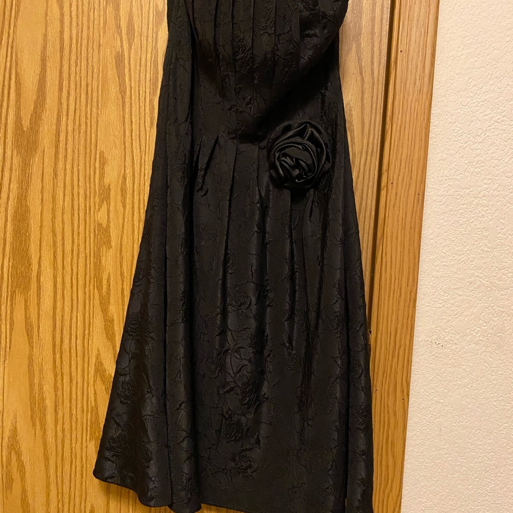 White House Black Market strapless black cocktail dress